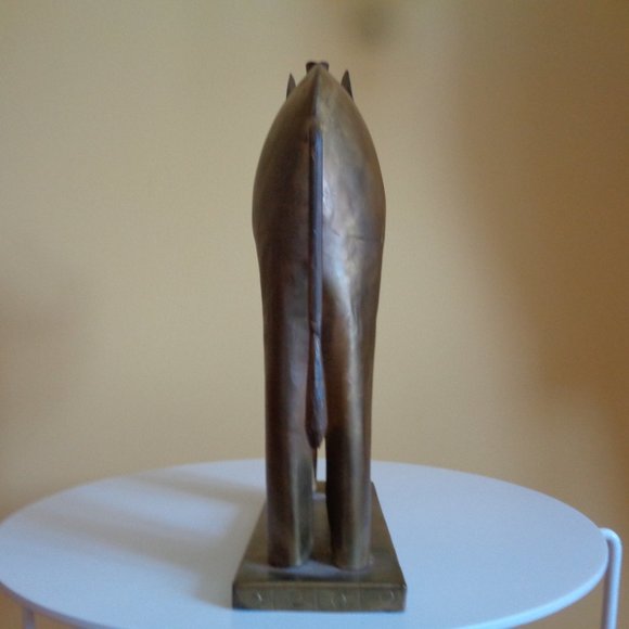 Vintage large standing elephant stature figurine trunk up for luck! - Picture 6 of 9